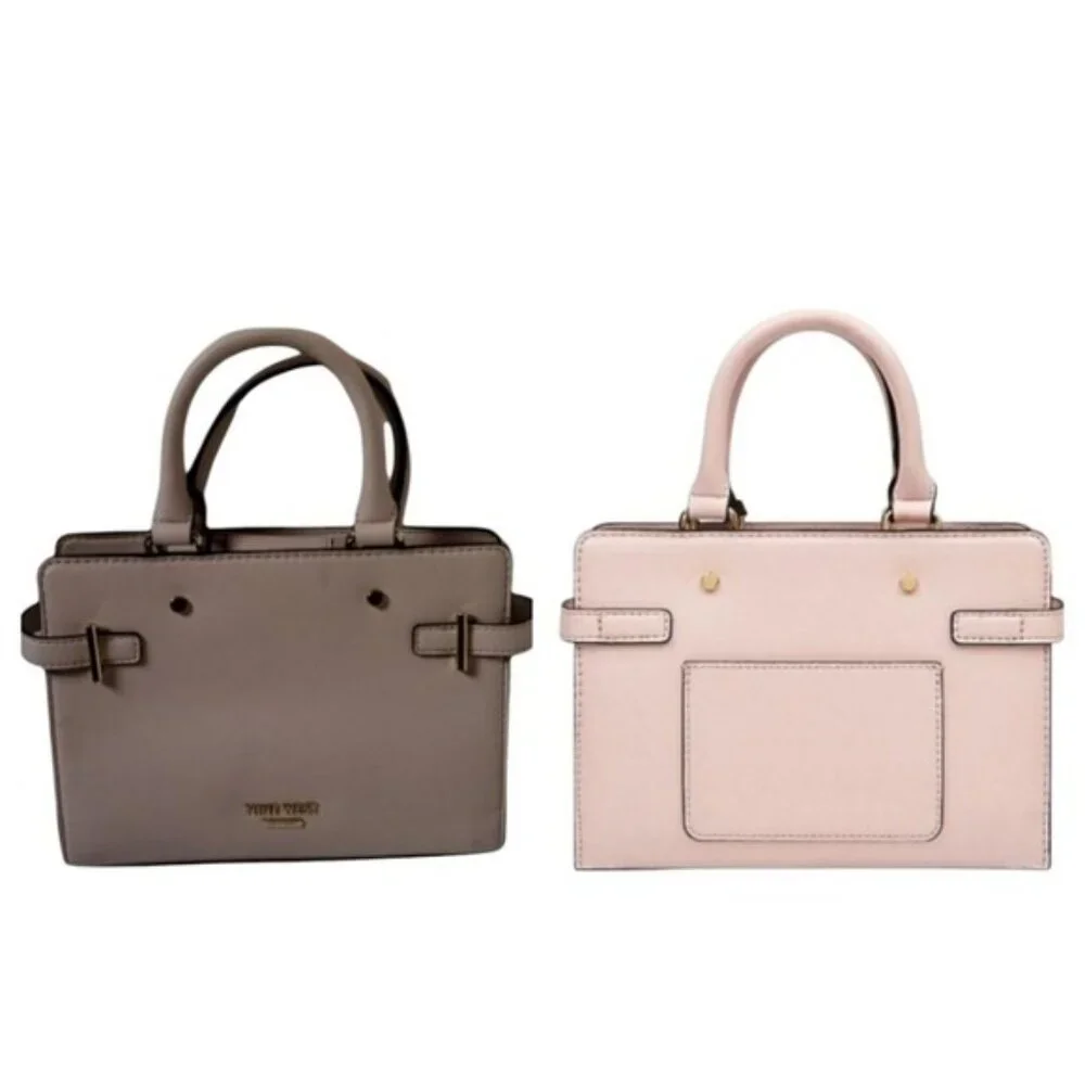 Pink Nine West Bag Block Satchel Vegan Leather Handbag Purse WOMEN'S WOMAN'S